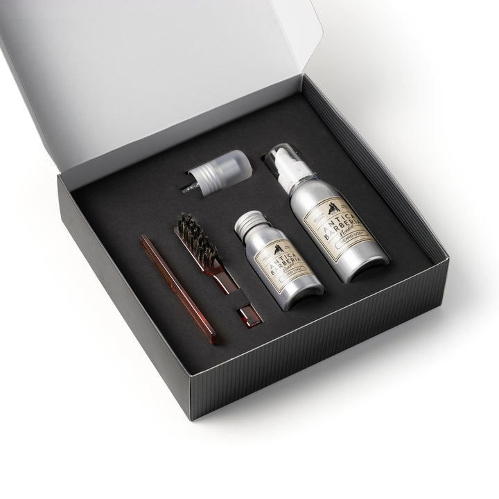 Original Citrus Beard Care Gift Set: Brush + Comb + 50ml Tonic + 100ml Soap.