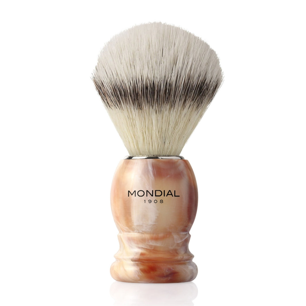 Imitation Horn Shaving Brush with EcoSilvertip Synthetic Badger.
