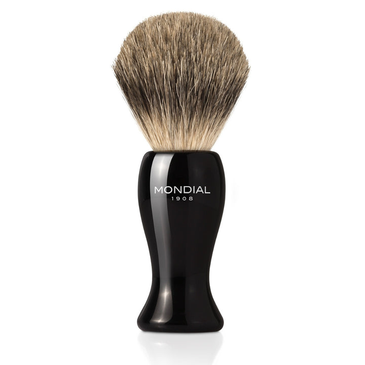 'Bolton' Black Resin Brush with Best Badger: Large.