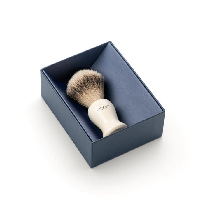 'Baylis' Ivory Resin Brush with EcoSilvertip Synthetic Badger: XL.