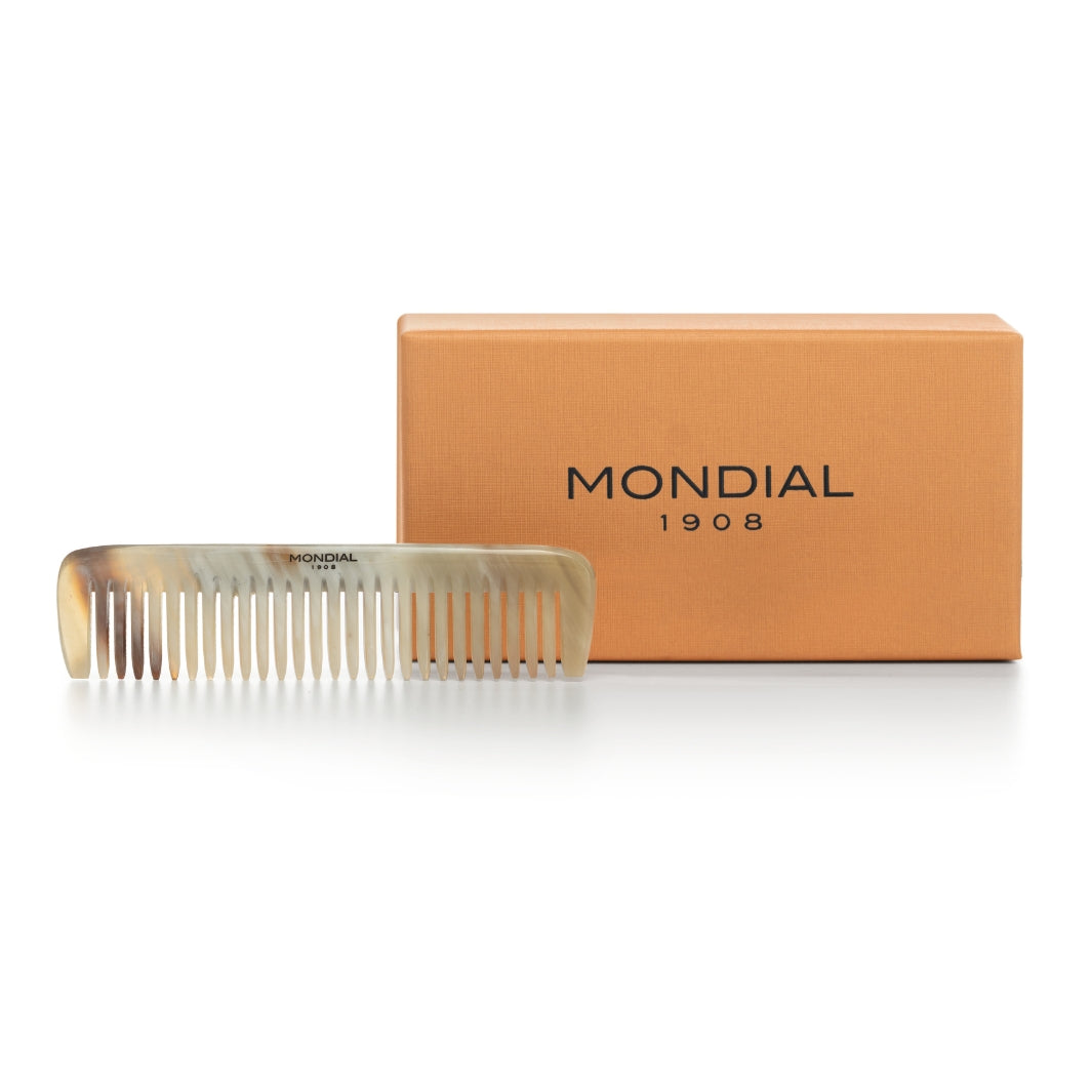 Medium Tooth Natural Horn Hair Comb: 4.5".