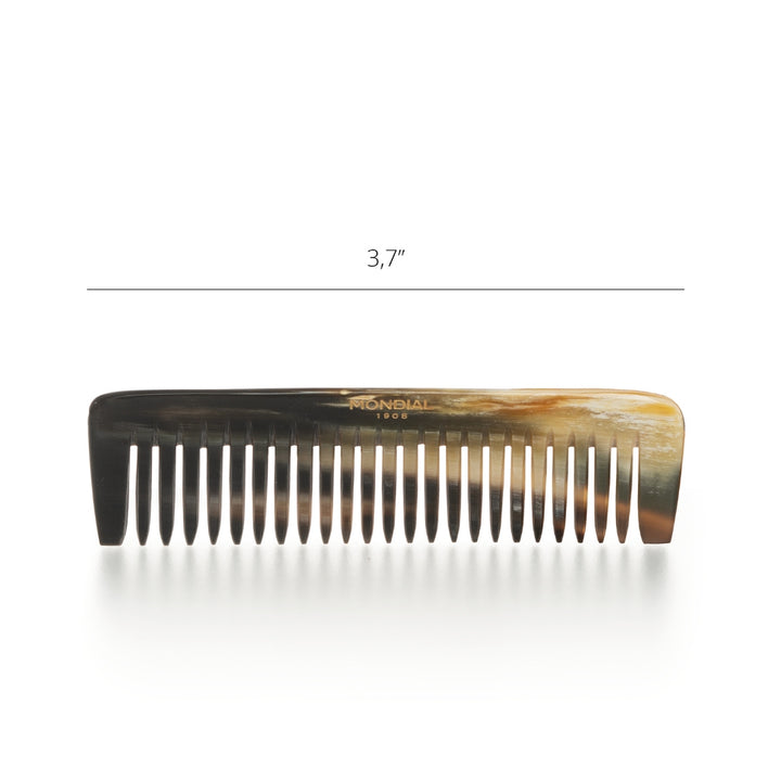 Large Tooth Natural Horn Hair Comb: 3.5".