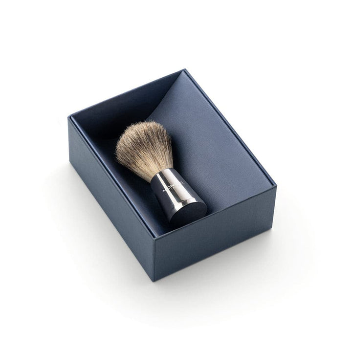 'Vespucci' Shiny Nickel Metal Brush with Super Badger.