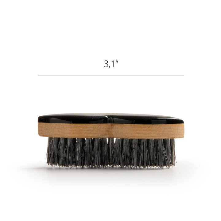 'Baffi' Natural Horn Moustache Brush with Black Boar Bristle.