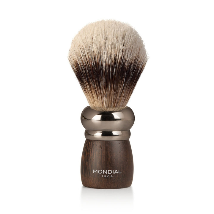 'Prestige' Wengé Wood Brush with Silvertip Badger.
