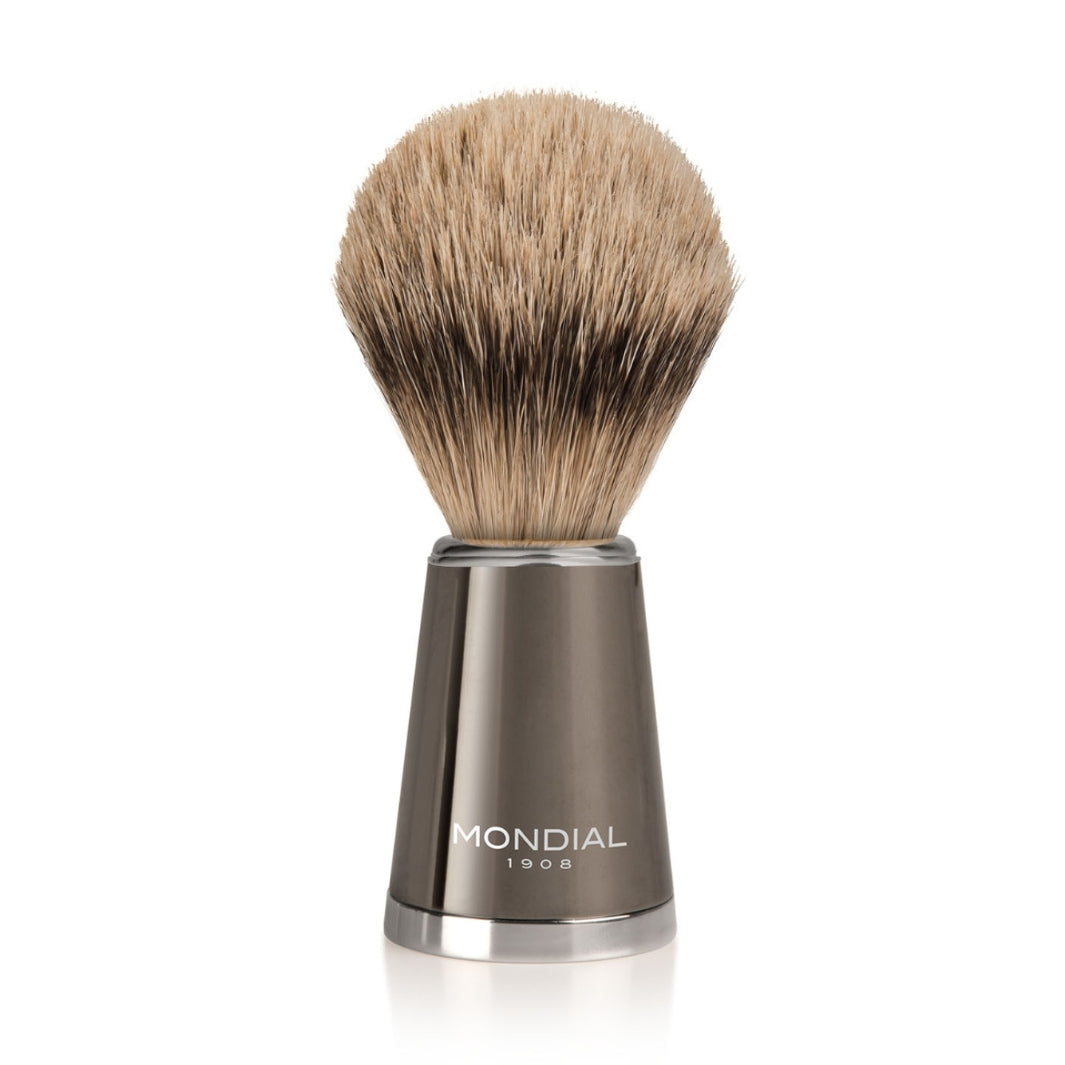 'Vespucci' Ruthenium Metal Brush with Super Badger.