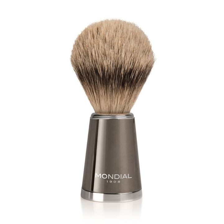 'Vespucci' Ruthenium Metal Brush with Super Badger.