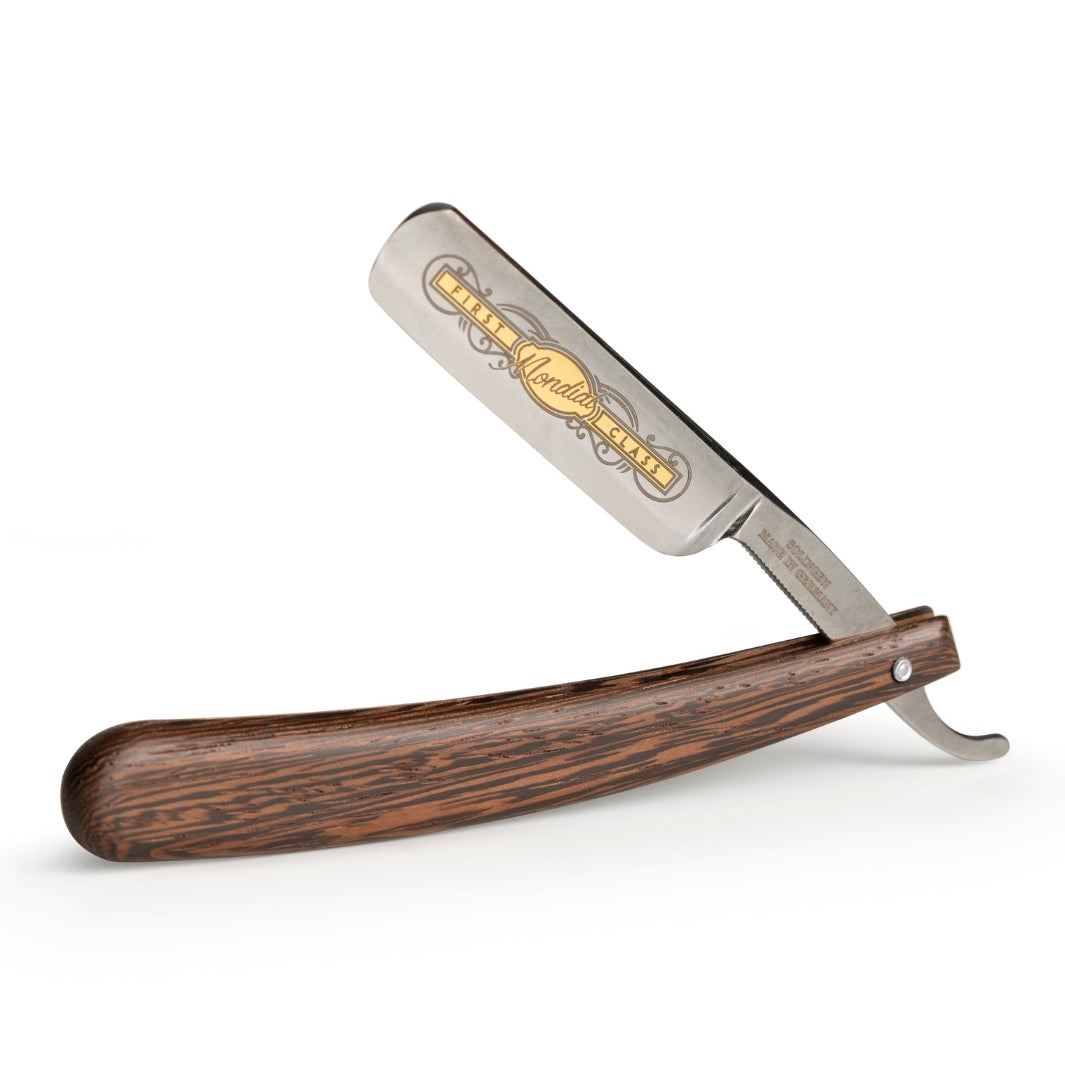'Heritage' Straight Edge Razor with Wengé Wood Scales.