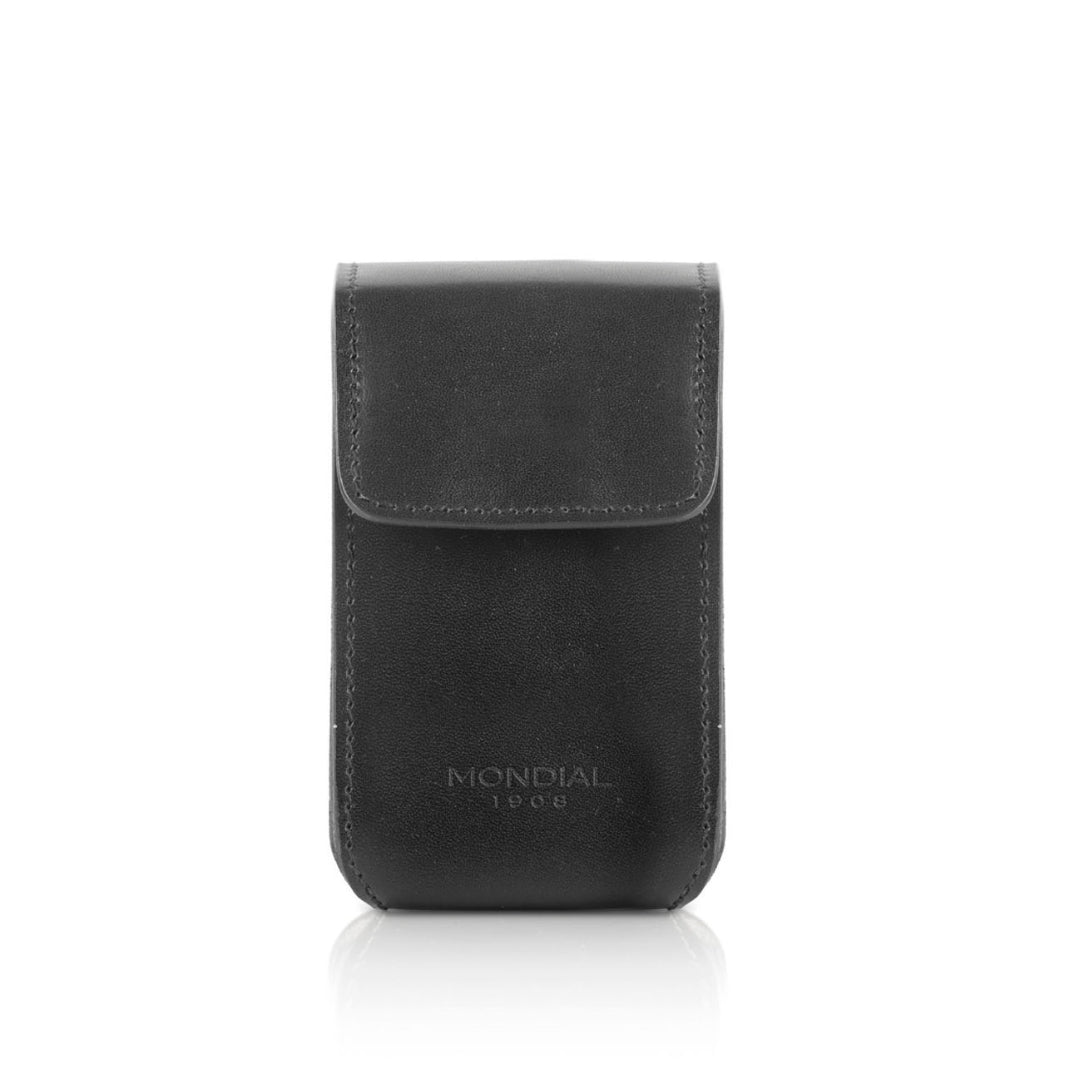 Shaving Travel Set with Badger Brush + Razor in Tuscan Leather Case.