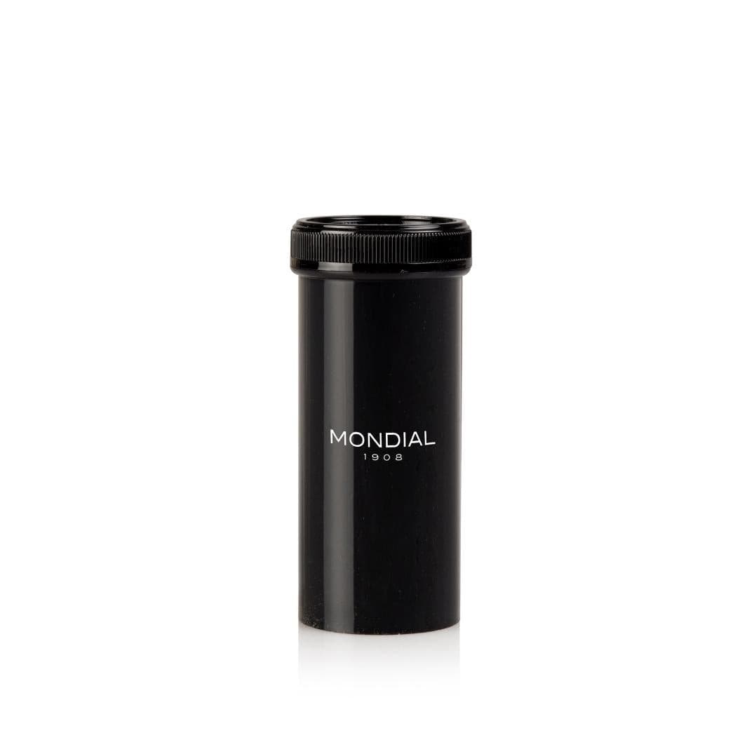 Travel Shaving Brush with Synthetic Silvertip Knot & Plastic Travel Tube.