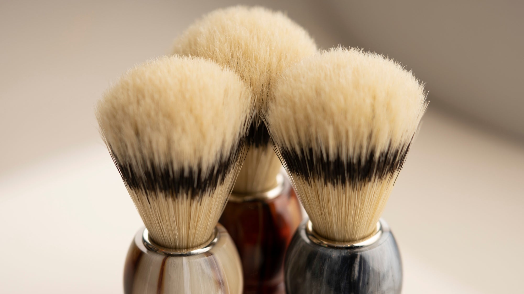 Shaving Brushes with Boar Hair Bristles