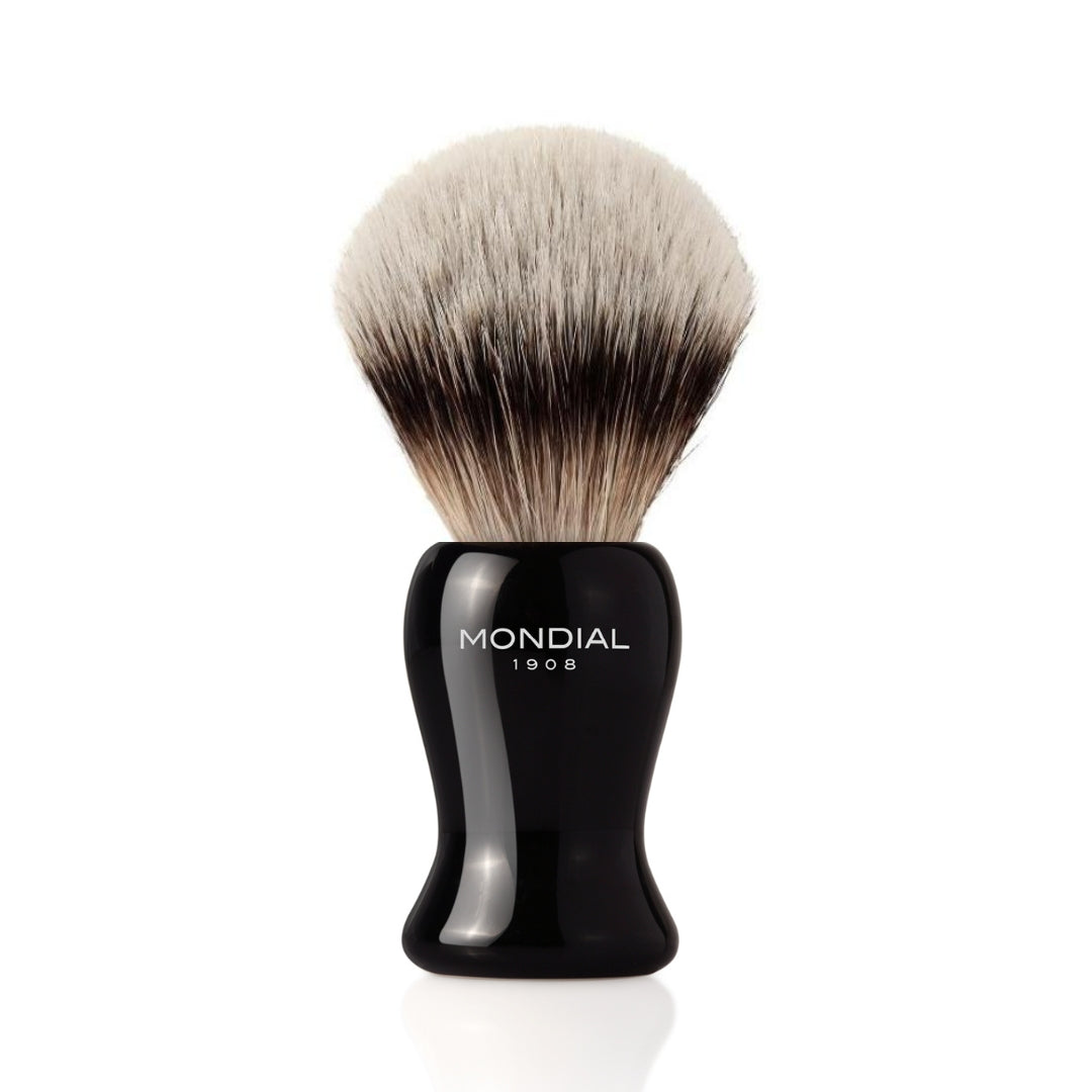 'Gibson' Black Resin Brush with High Mountain Badger: L.
