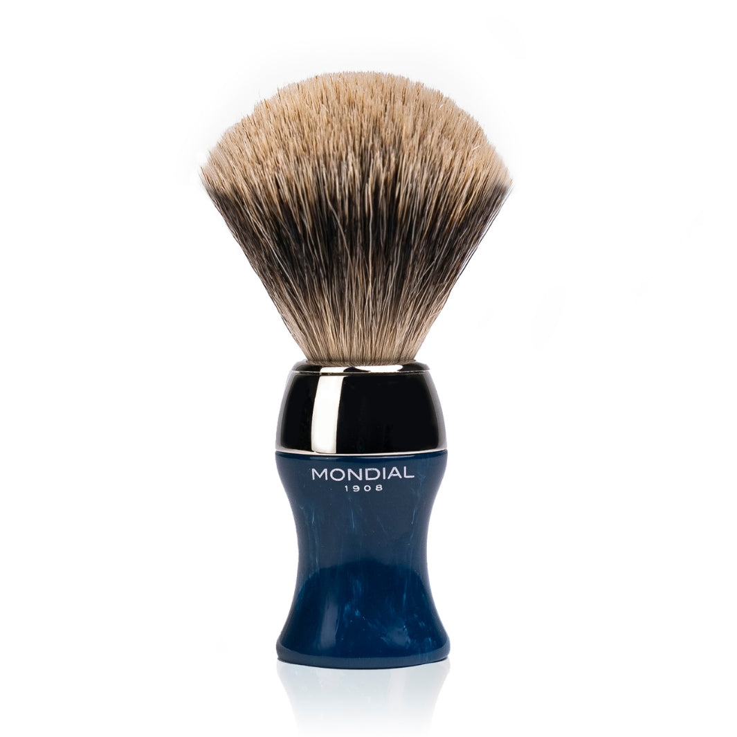'Heritage' Axolute Blue Resin Brush with Super Badger.