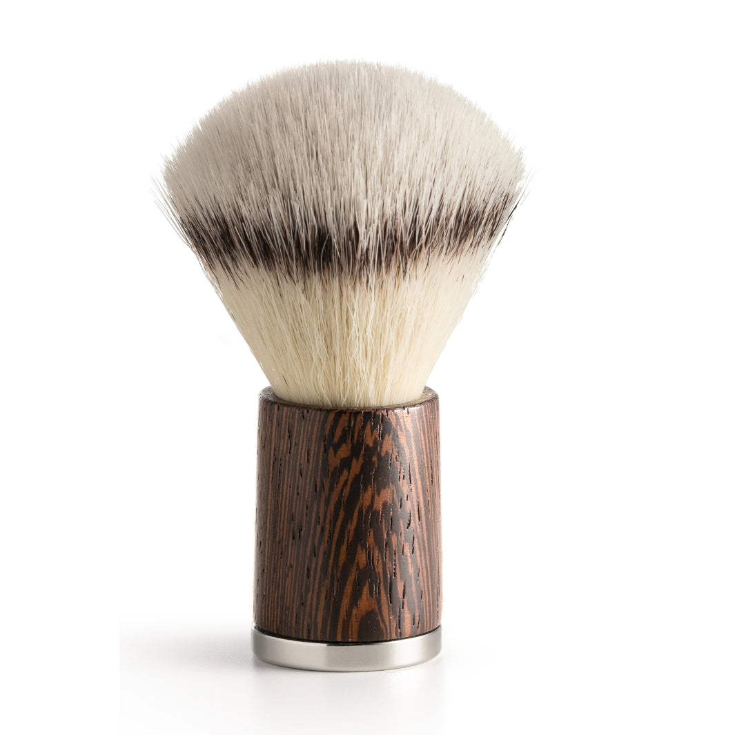 Mythos Wengé EcoSilvertip Shaving Brush and Stand Set