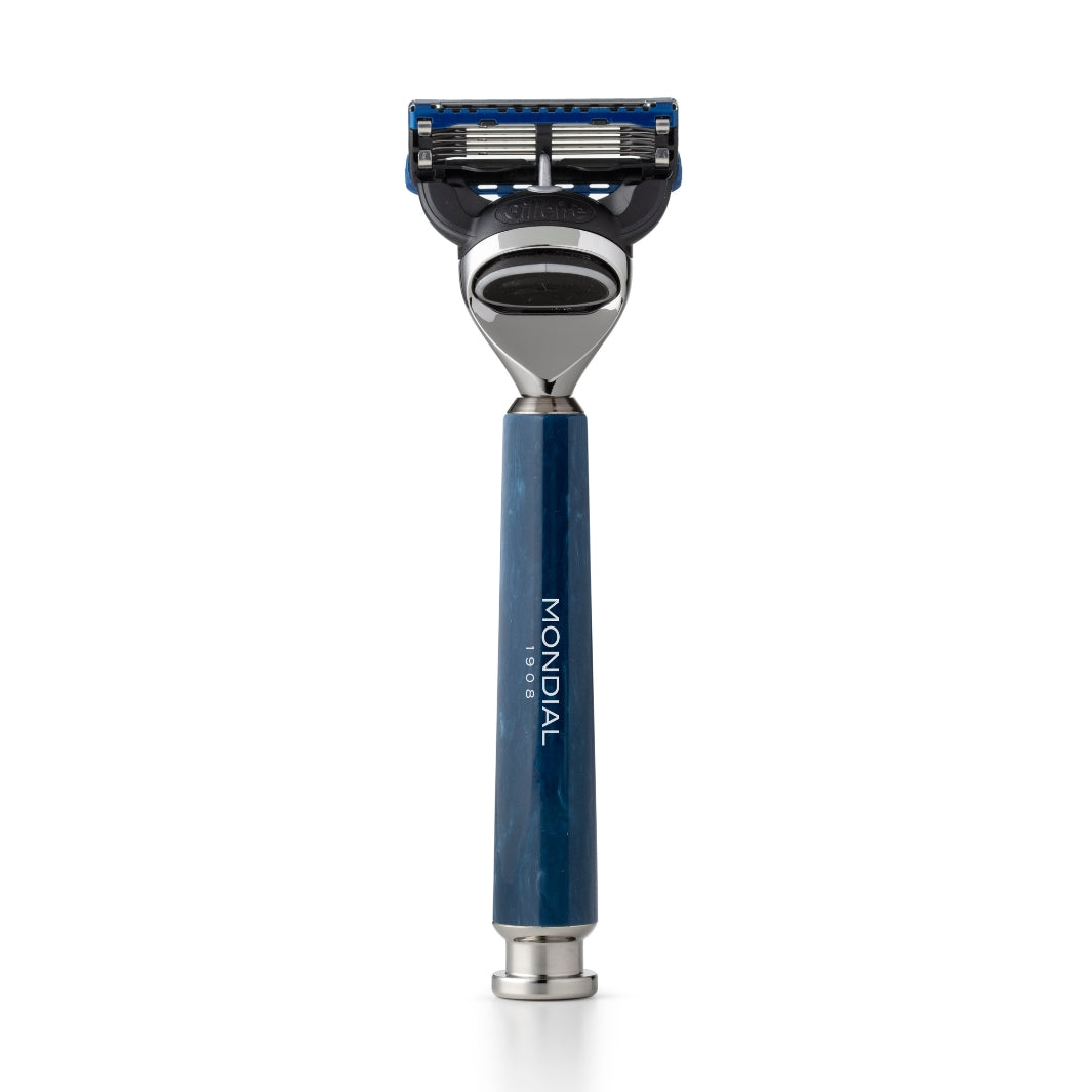 Forza Cartridge Razor Handle in Axolute Blue Resin – Mondial 1908 ...