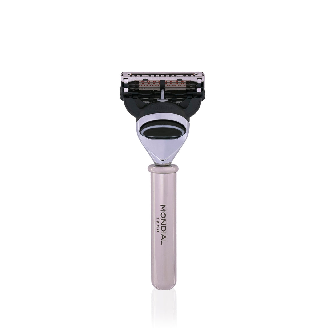 Mondial Razor Chrome Metal Plated Travel Size Razor Handle for Fusion | Mondial 1908 ...