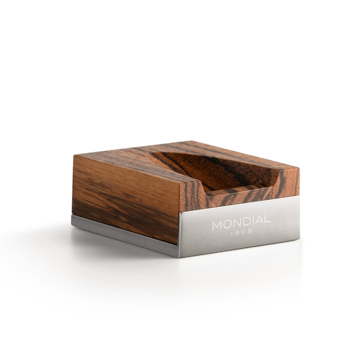 COMING SOON! Mythos Zebrano Wood Shaving Set with EcoSilvertip Brush and Stand