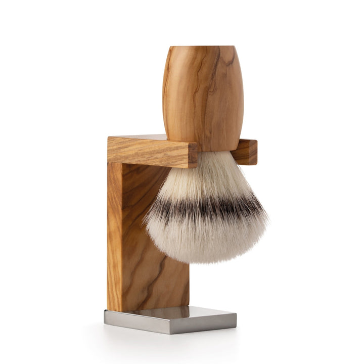 Thor Olive Wood Set with EcoSilvertip Brush and Stand