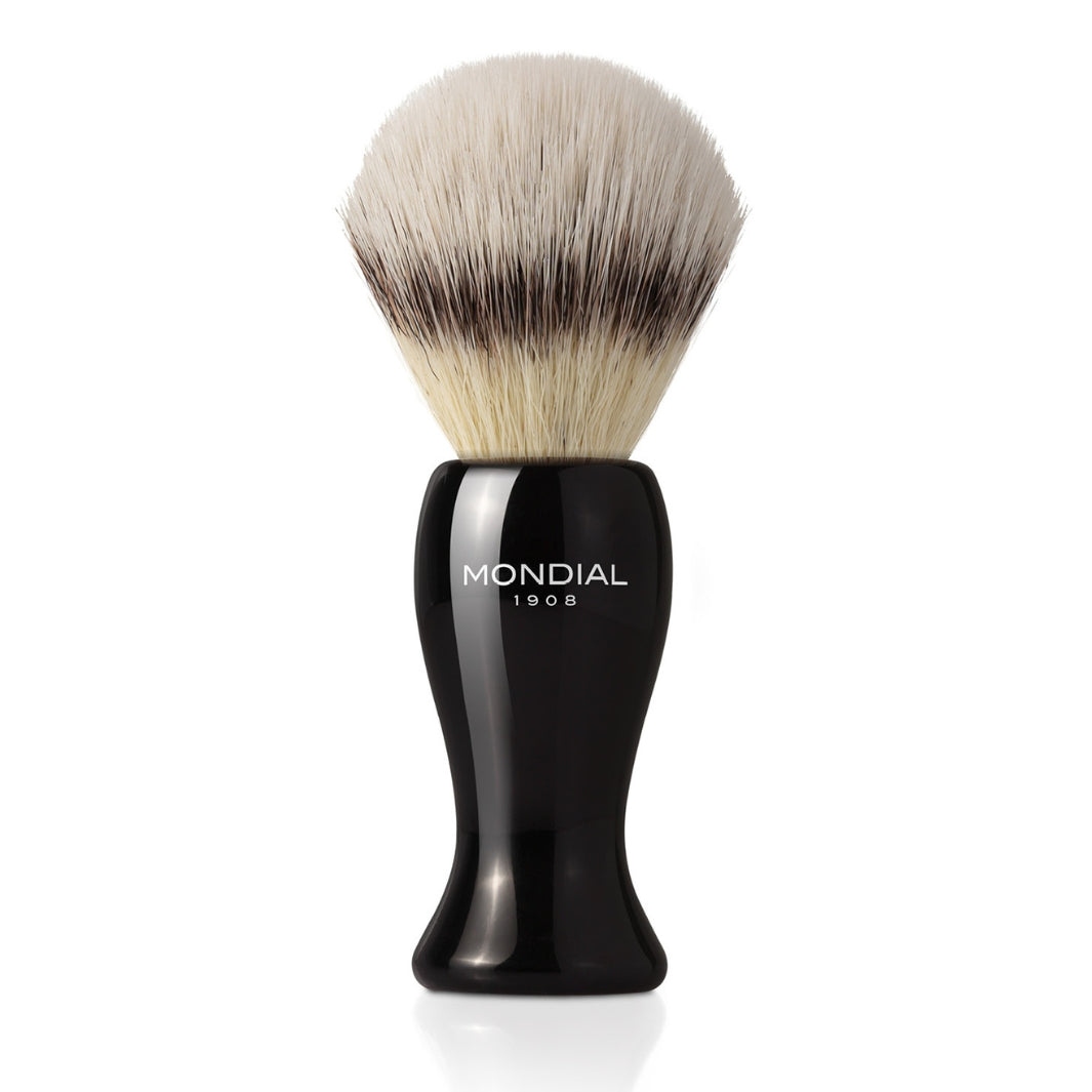 'Bolton' Black Resin Brush with EcoSilvertip Synthetic Badger: Large.