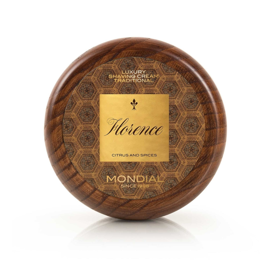 'Florence' Shaving Cream in Wood Bowl 140ml.