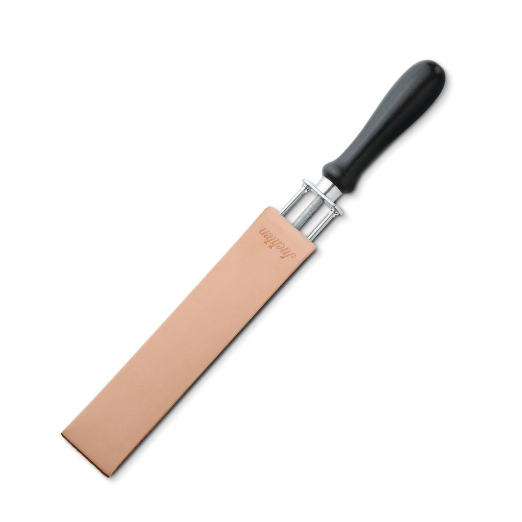 Double-Sided Leather Razor Strop with Handle.