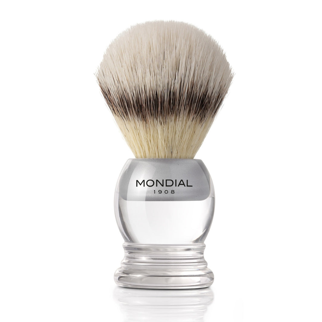 'Cristal' Clear Handle Brush with EcoSilvertip Synthetic Badger: XL.