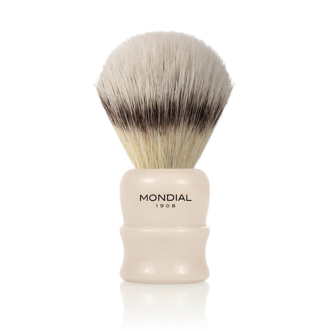 'Lancaster' Ivory Resin Brush with EcoSilvertip Synthetic Badger: XXL.