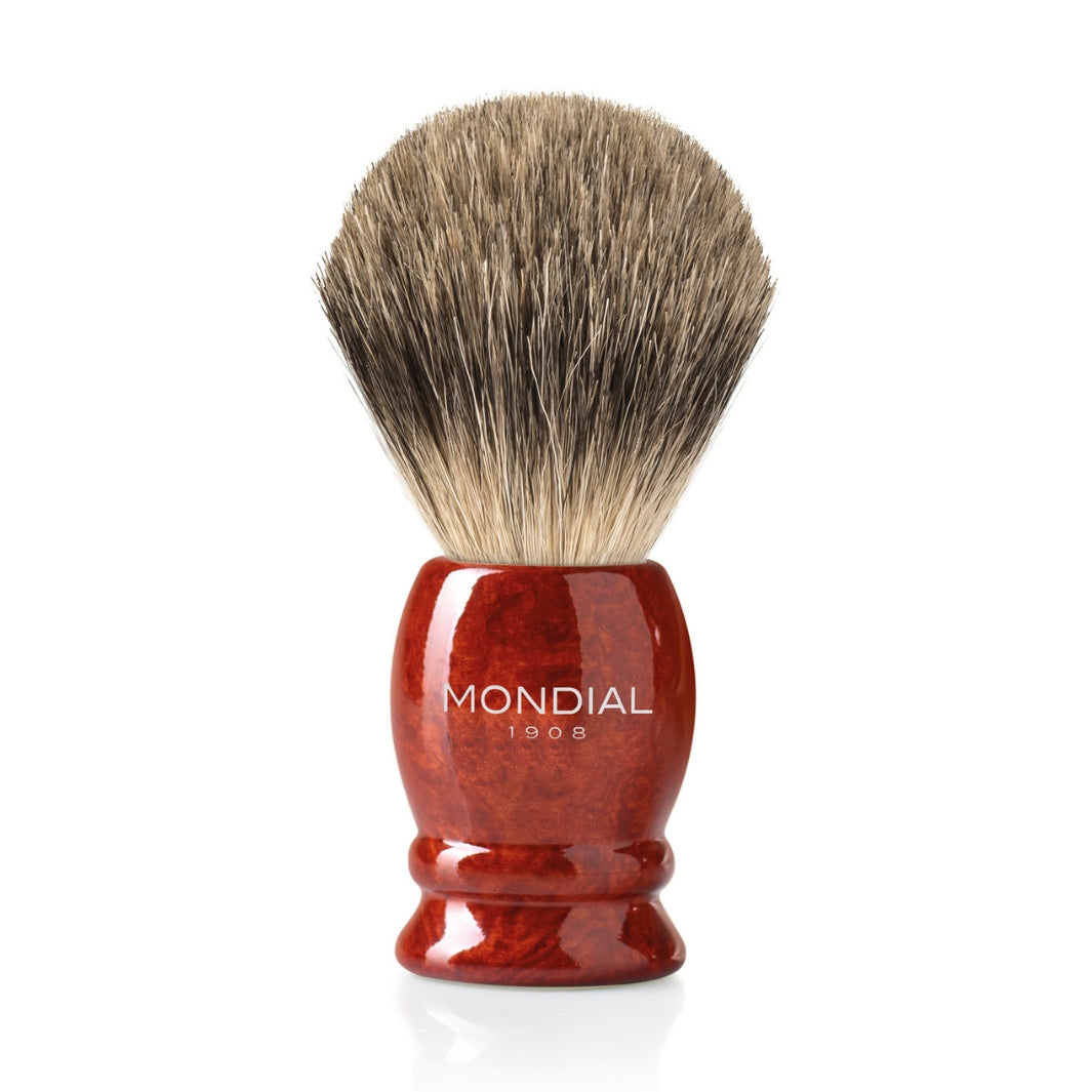 Radica (Briar) Wood Brush with Best Badger: XL.
