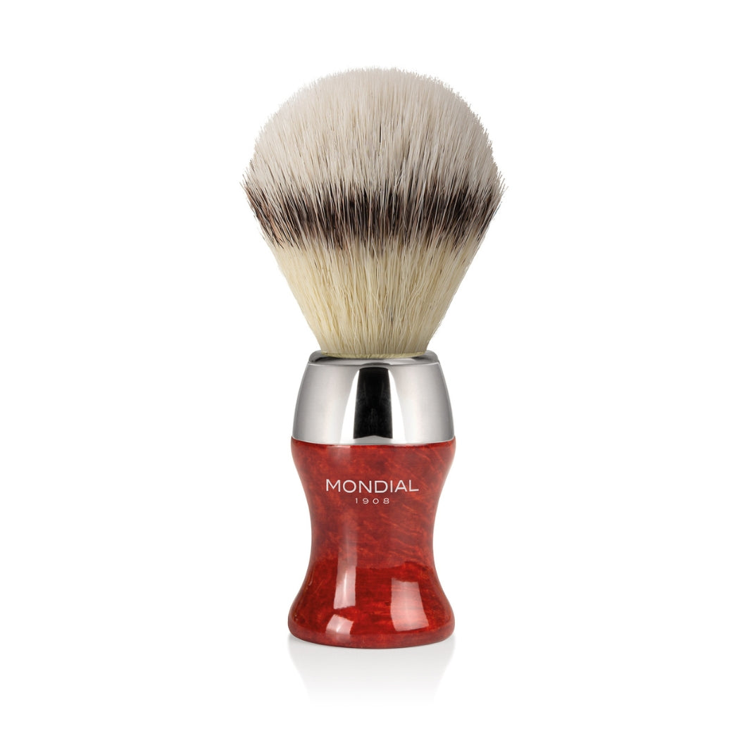 'Heritage' Radica (Briar) Wood Brush with EcoSilvertip Synthetic Badger.