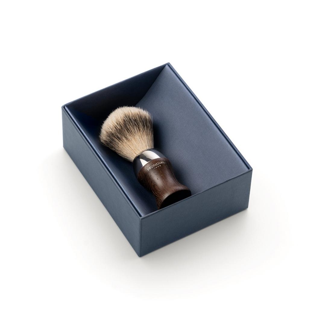 'Heritage' Wengé Wood Brush with EcoSilvertip Synthetic Badger.