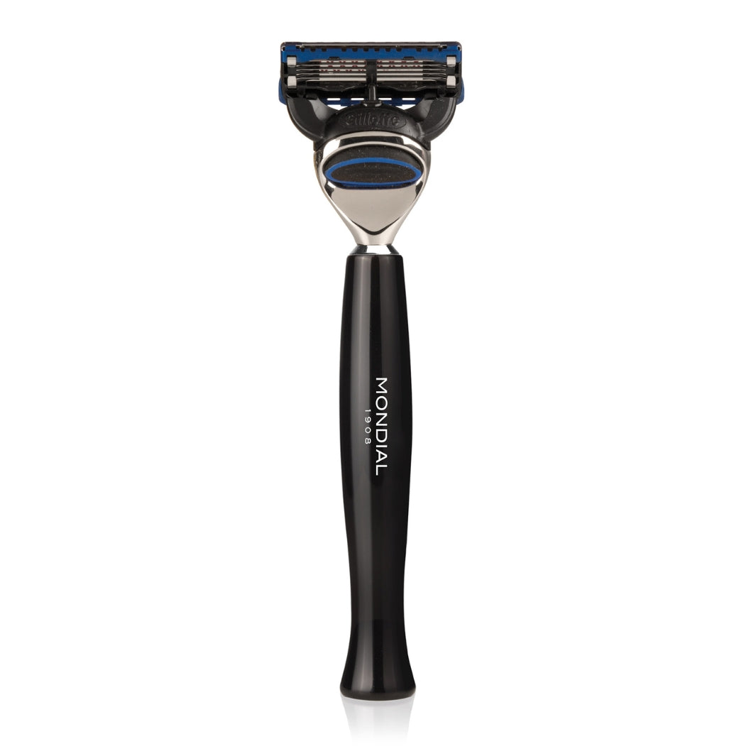 Gibson 18 String Razor Gibson Cartridge Razor Handle in Black Resin – Mondial 1908 Shaving US