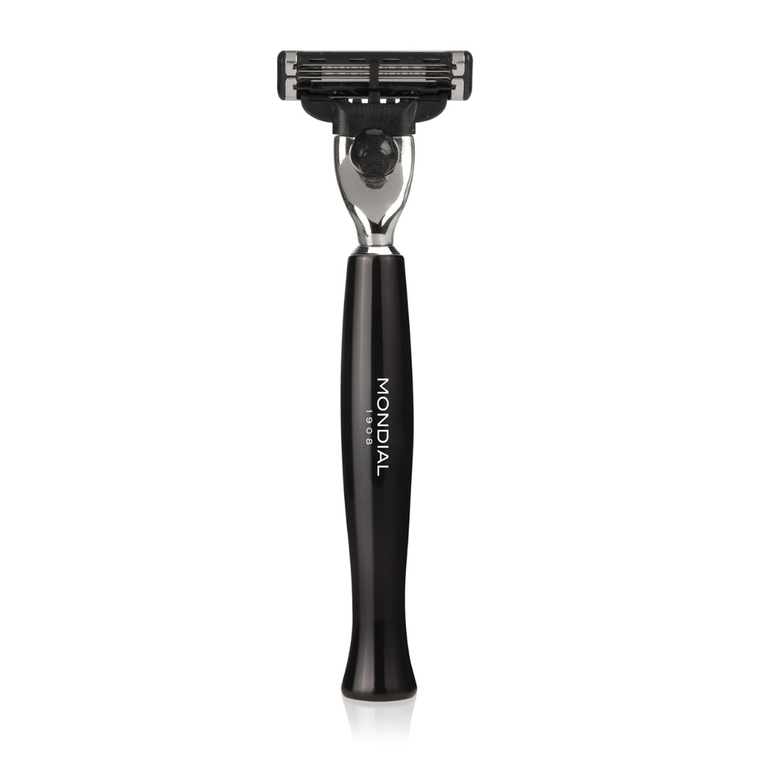 Gibson 18 String Razor 'Gibson' Cartridge Razor Handle in Black Resin – Mondial 1908 Shaving US